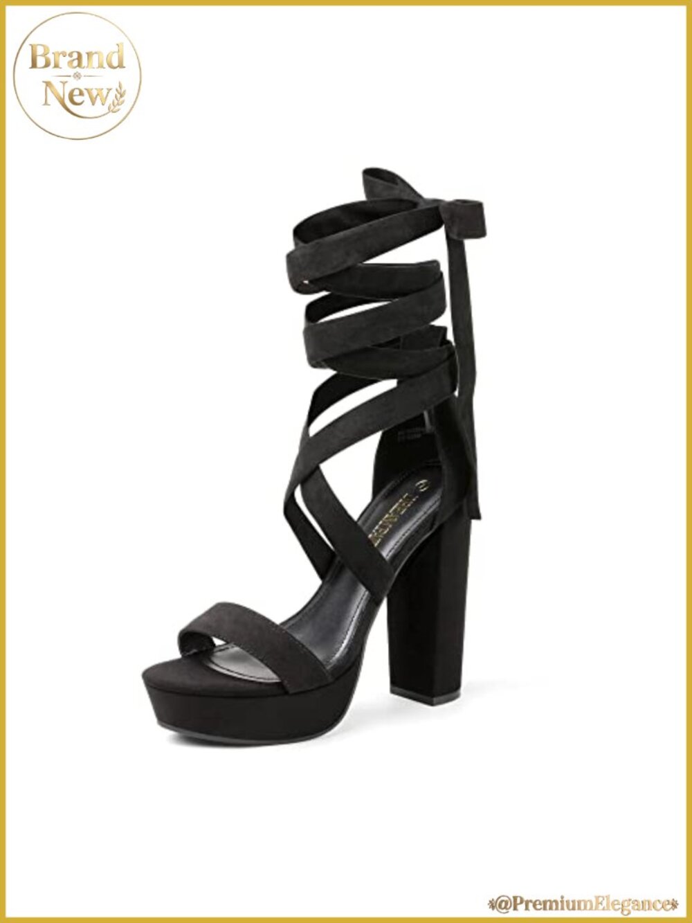 Women's Platform High Heels Ankle Strap Chunky Block Heel Open Toe Sandals